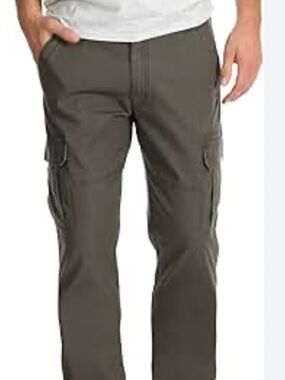 Lee Men's Motion Stretch Cargo Pant Size 32 x 30 Brown Gray Performance NWT